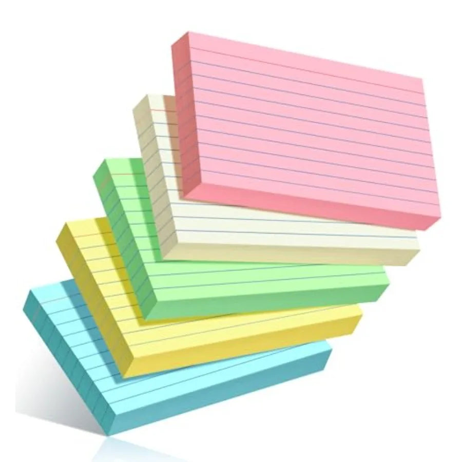 Colored Index Cards 3x5, 250 Pack
