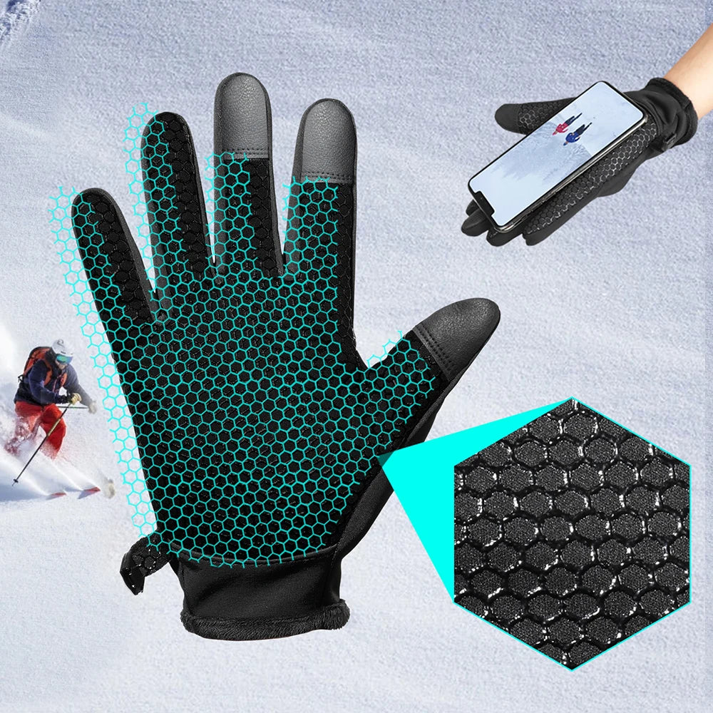 Gloves worn outdoors