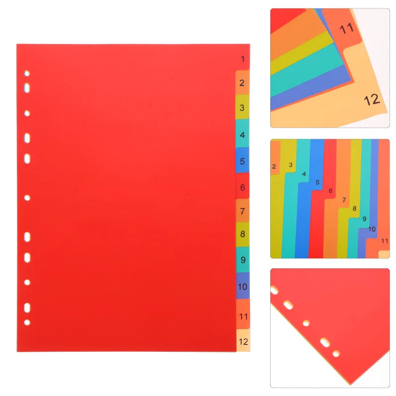 A4 Binder Dividers, Numbered Tabs, view 13