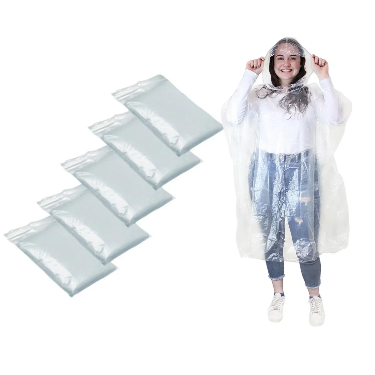 Disposable rain ponchos 12 pack