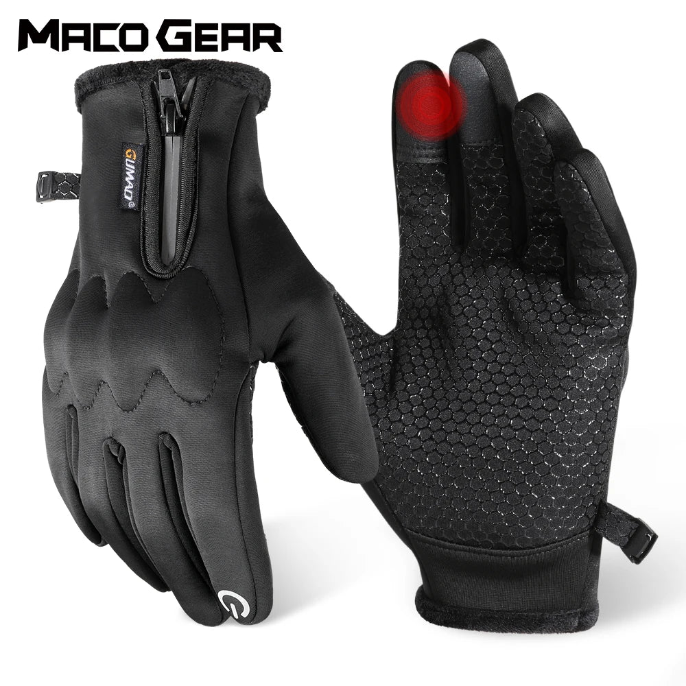 Thermal windproof winter gloves