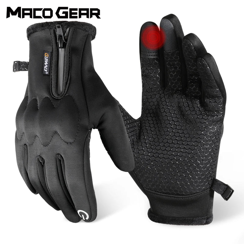 Thermal windproof winter gloves