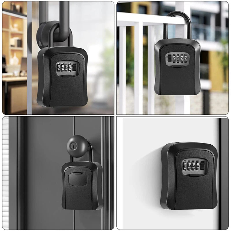Key lock box open showing key