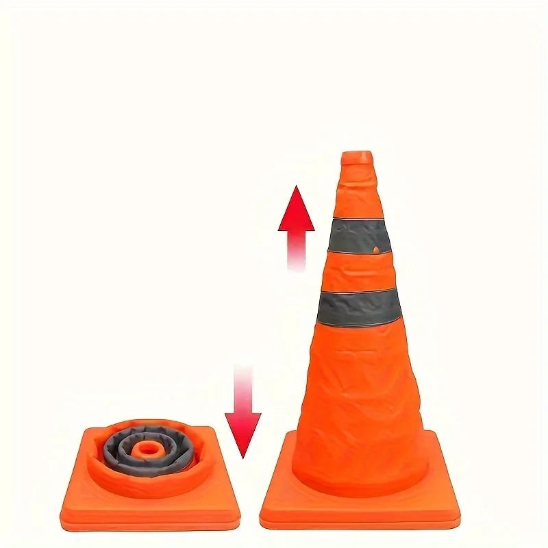 Traffic cone reflective band