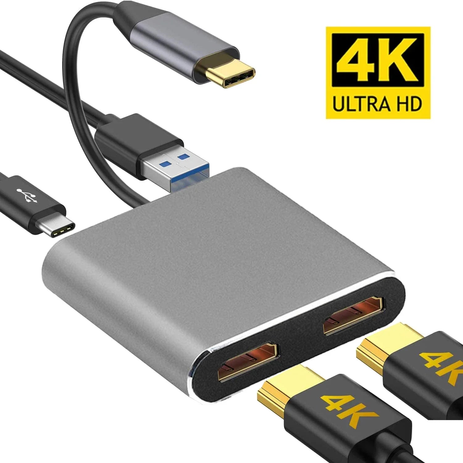 USB-C hub with dual 4K HDMI