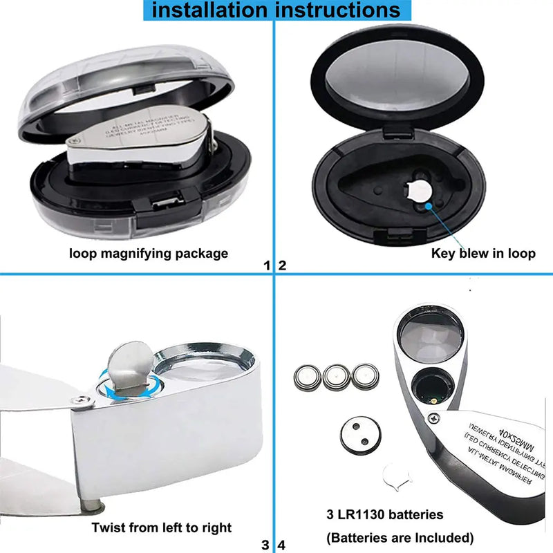 Loupe size in hand