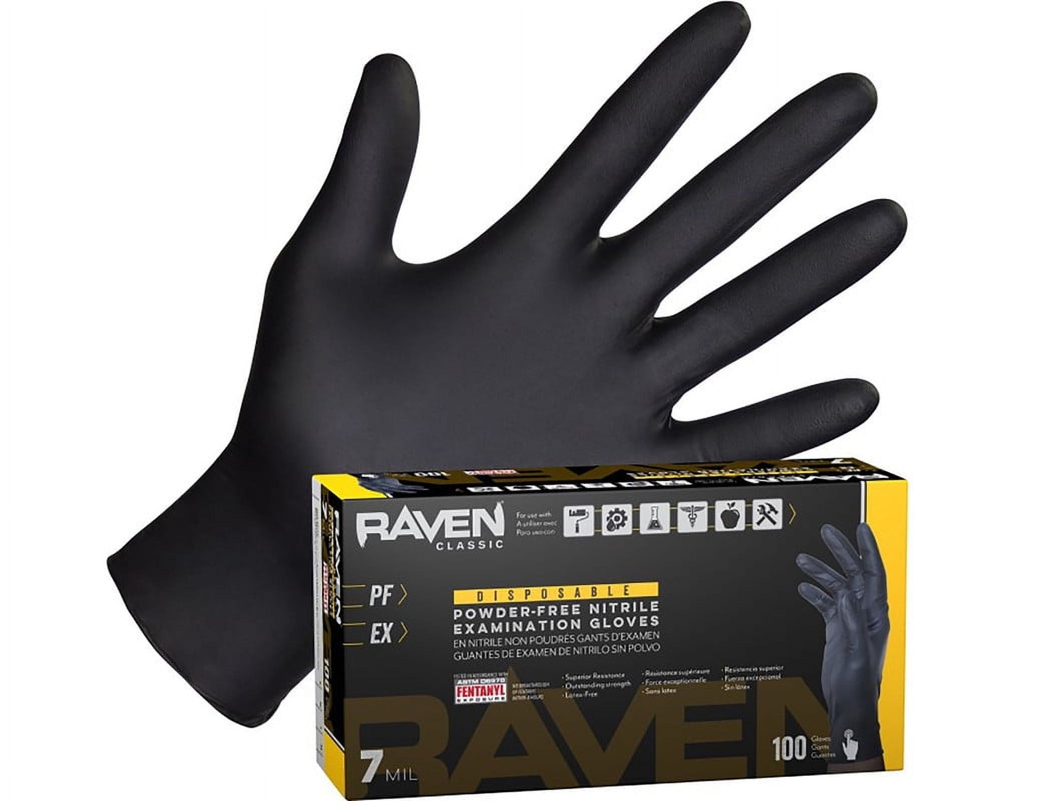 VGuard 5-mil Black Nitrile Exam Disposable Gloves