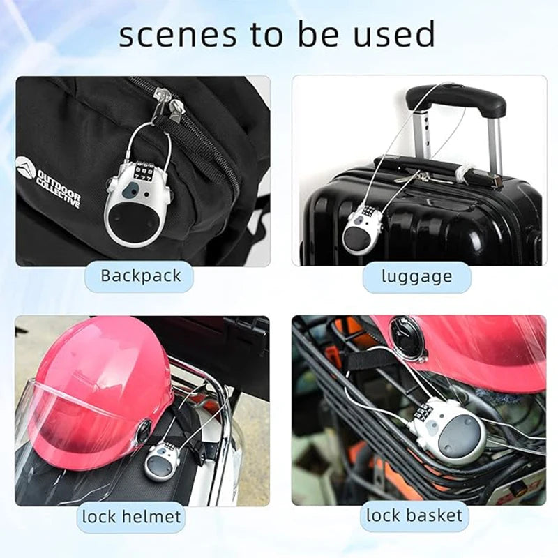 Cable lock adjustable cable