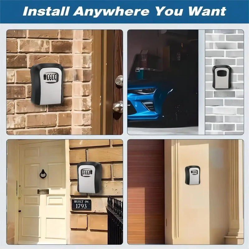Key box mounted on a wall