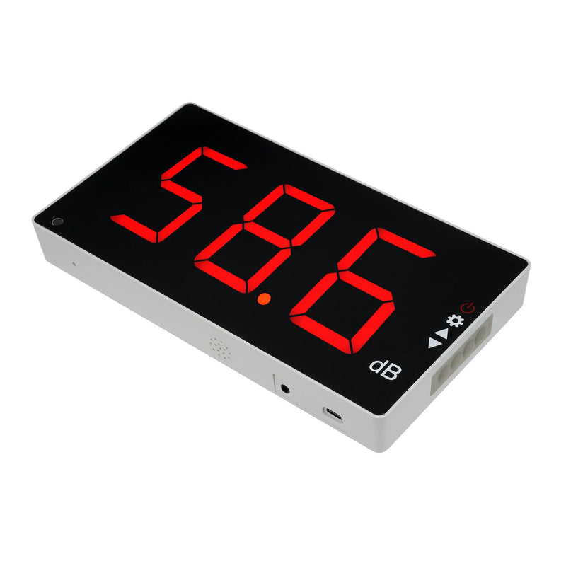 Wall-mount sound level meter with large LCD