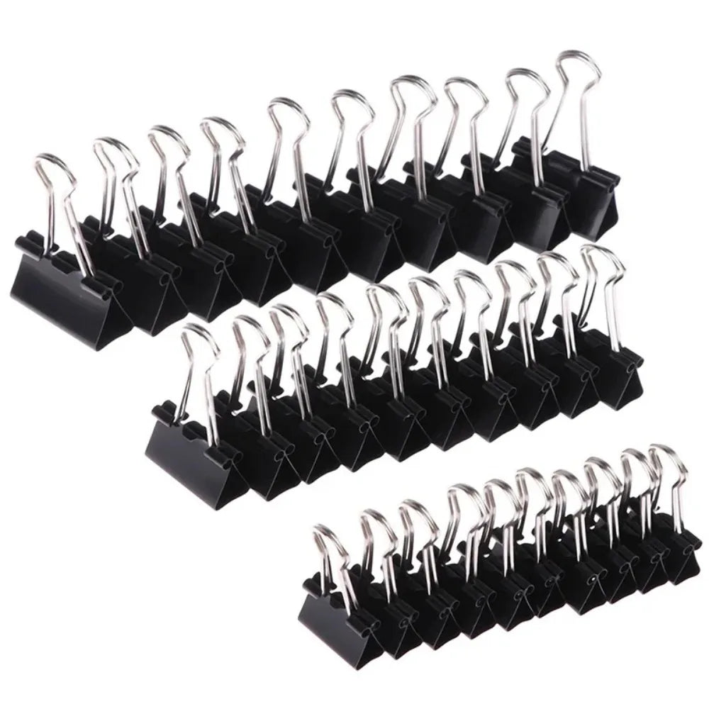 Metal binder clips assorted sizes