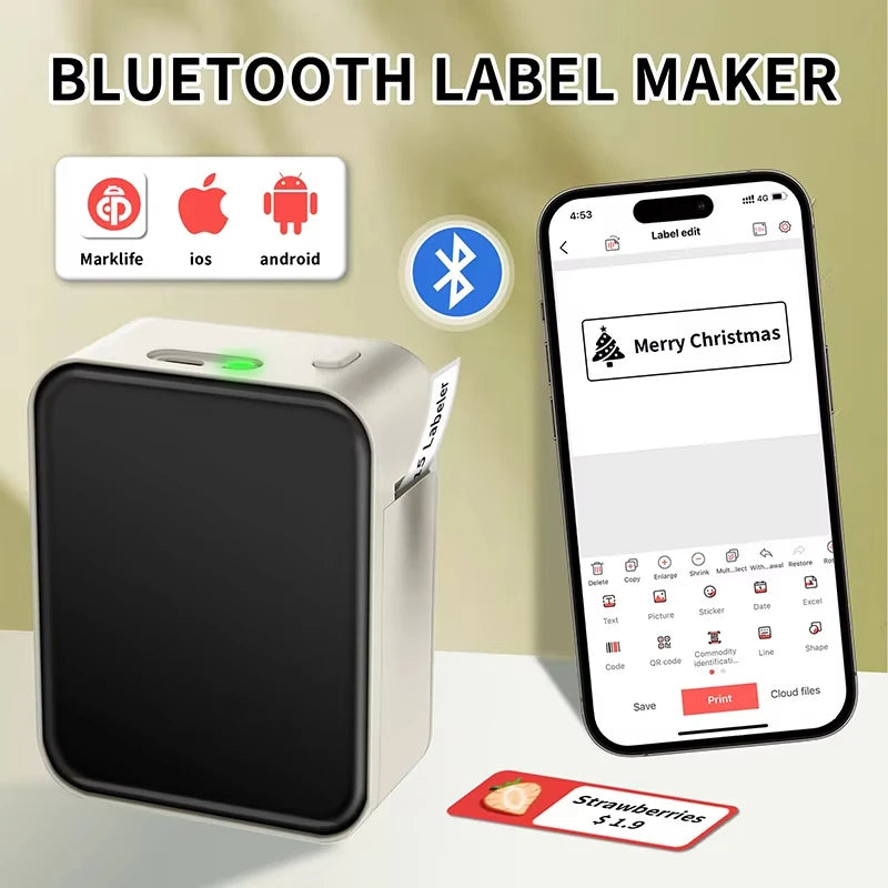 Label maker printing a label