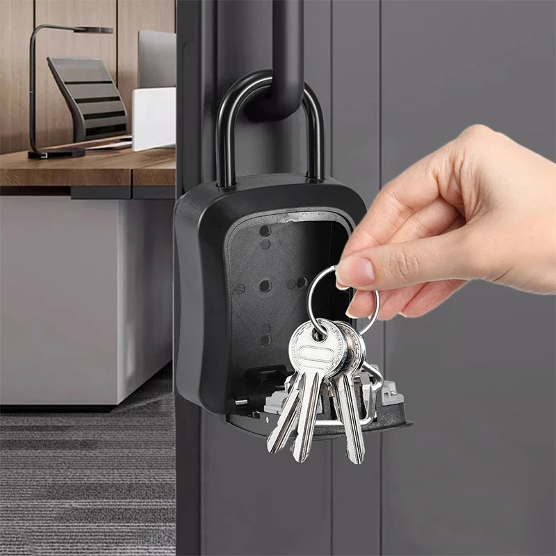 Outdoor key lock box with 4-digit combination