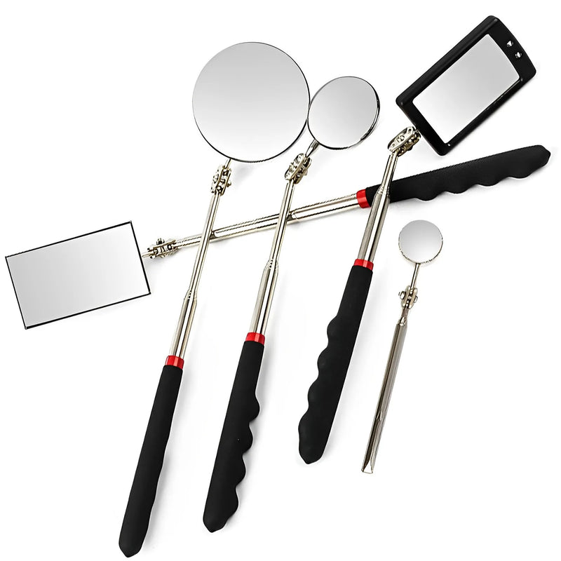 Extendable LED inspection mirror