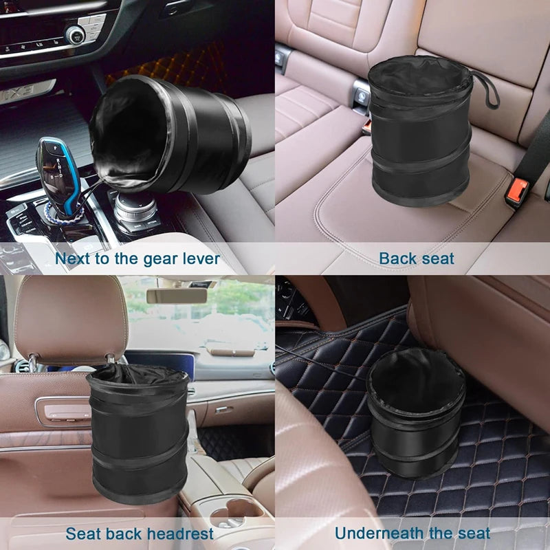 Car trash can collapsed