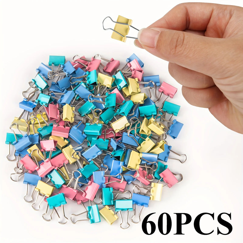 Mini binder clips 60 pack