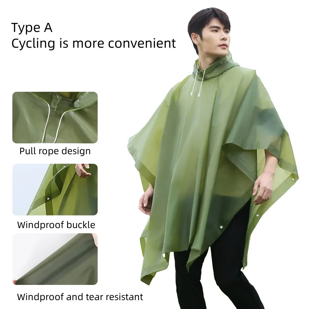 Poncho drawstring hood