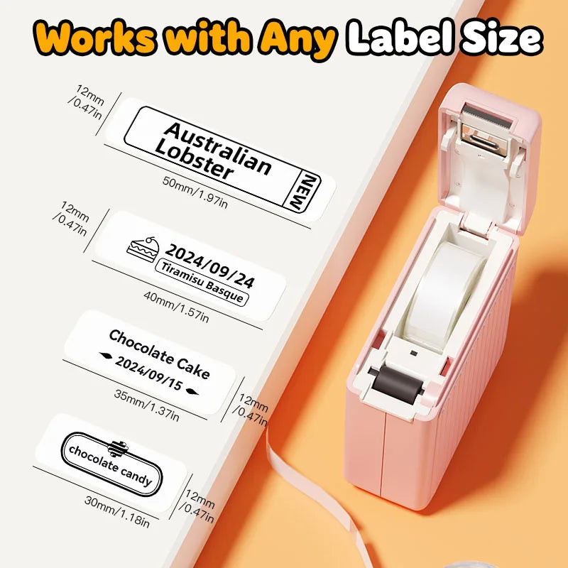Label printer printing a file label