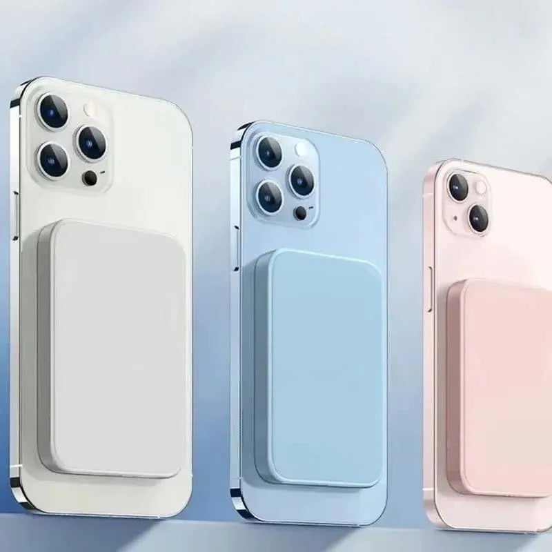 Power bank attached to a phone