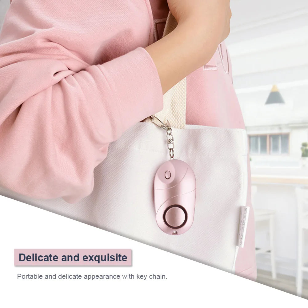 Alarm keychain flashlight
