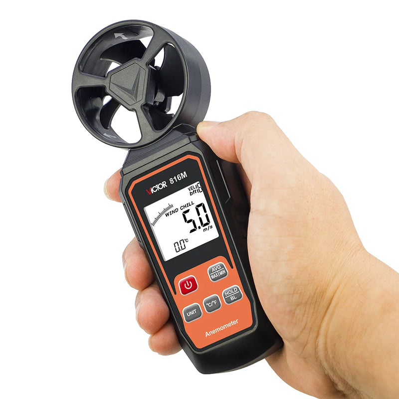 Digital Anemometer, Wind Speed to 100 mph