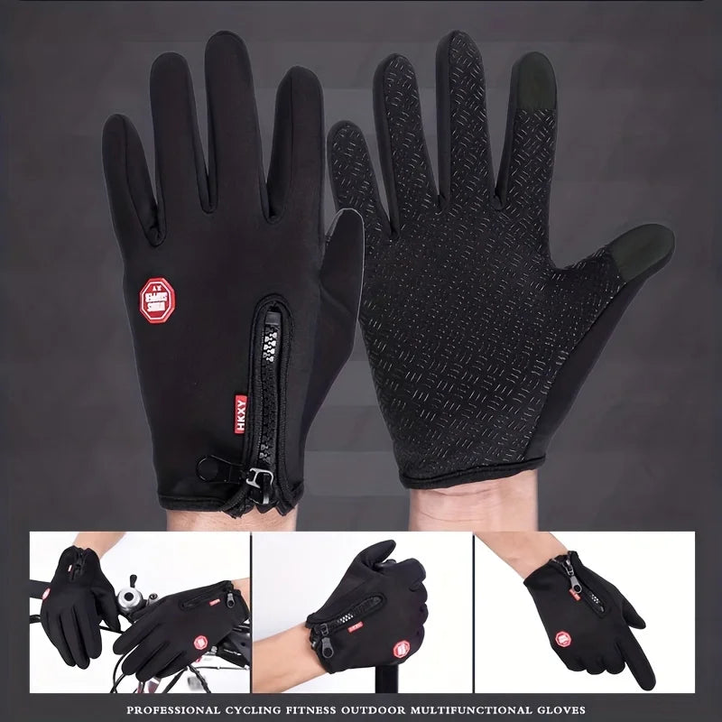 Gloves operating a phone