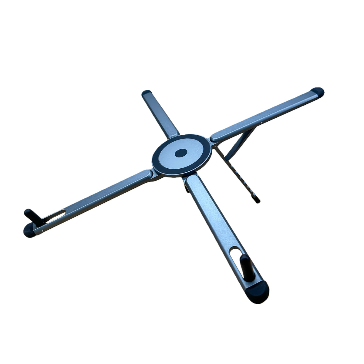Foldable aluminum stand, unfolded