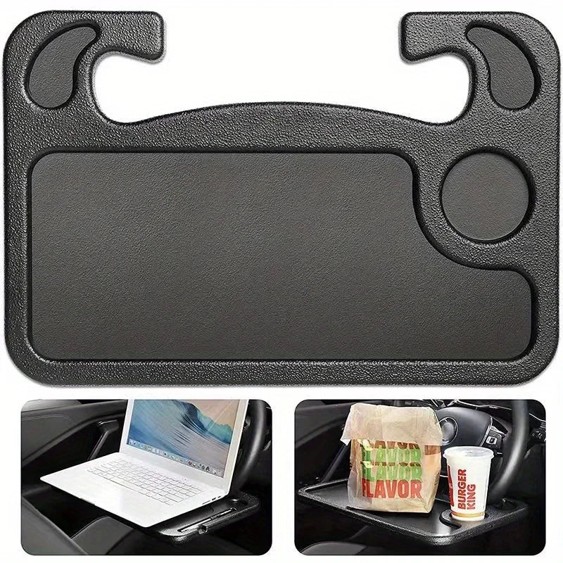Steering wheel tray table