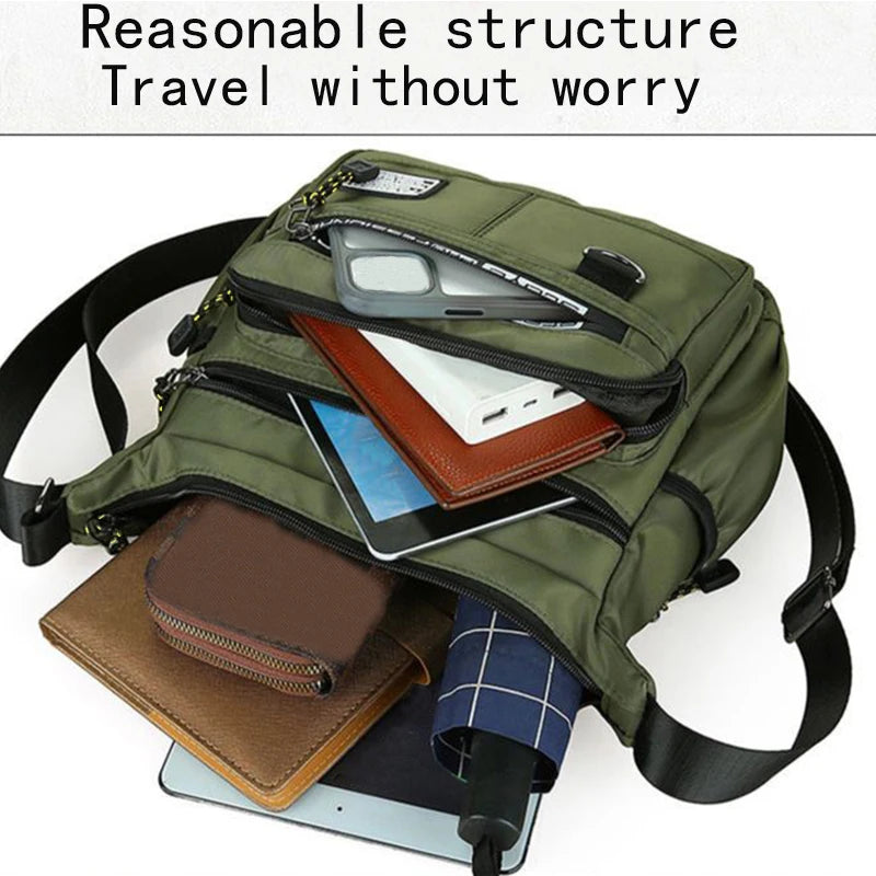 Business Crossbody Bag with Multiple Pockets