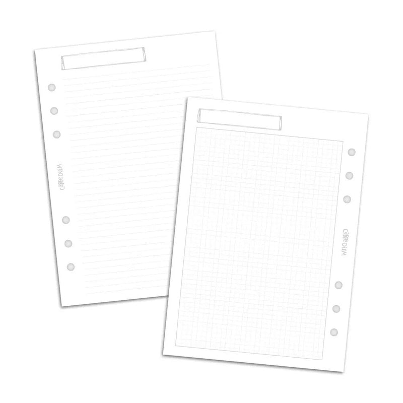 A5 Planner Basic Lined and Grid Inserts, Sold & Priced Individually