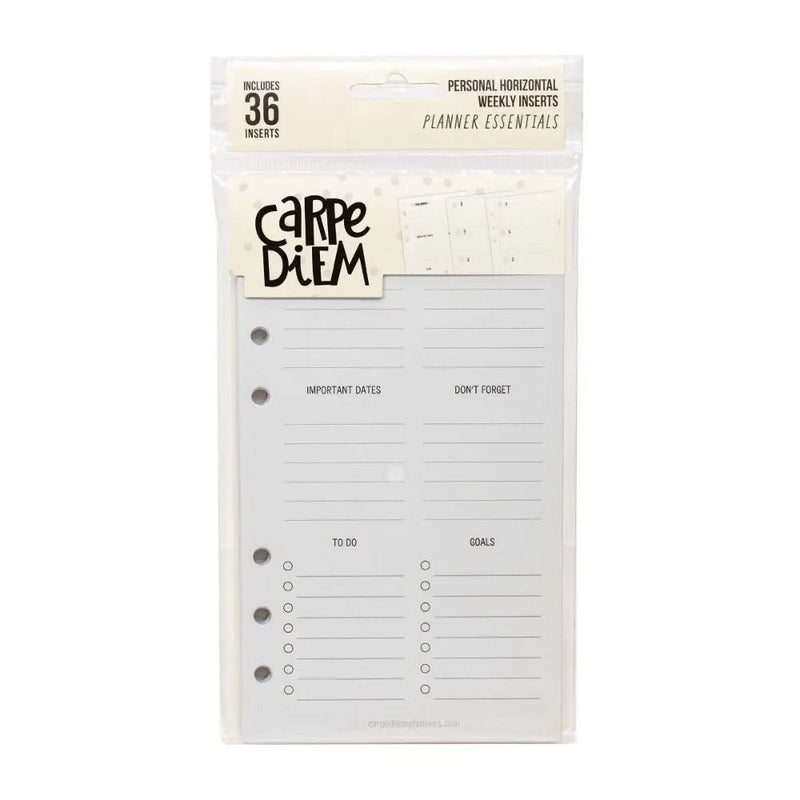 Personal Planner Horizontal Weekly Inserts, Sold & Priced Individually