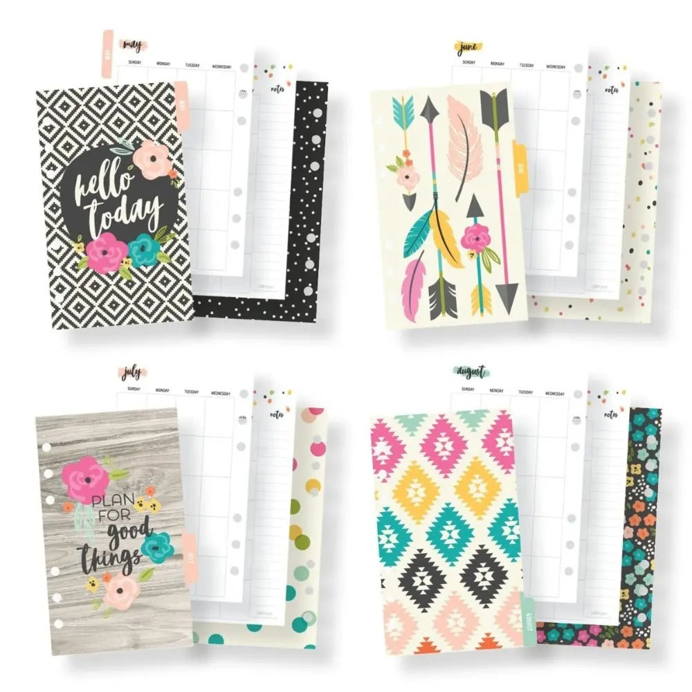 Personal Planner Good Vibes Monthly Inserts, Sold & Priced Individually