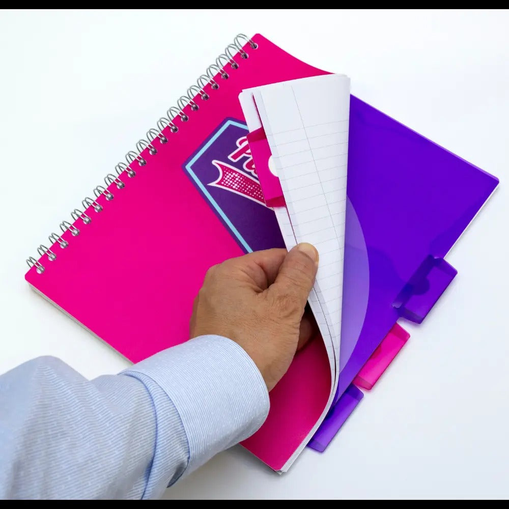 Pukka Pads Pink Vision Letter Size 5-Subject Notebook, Sold & Priced Individually