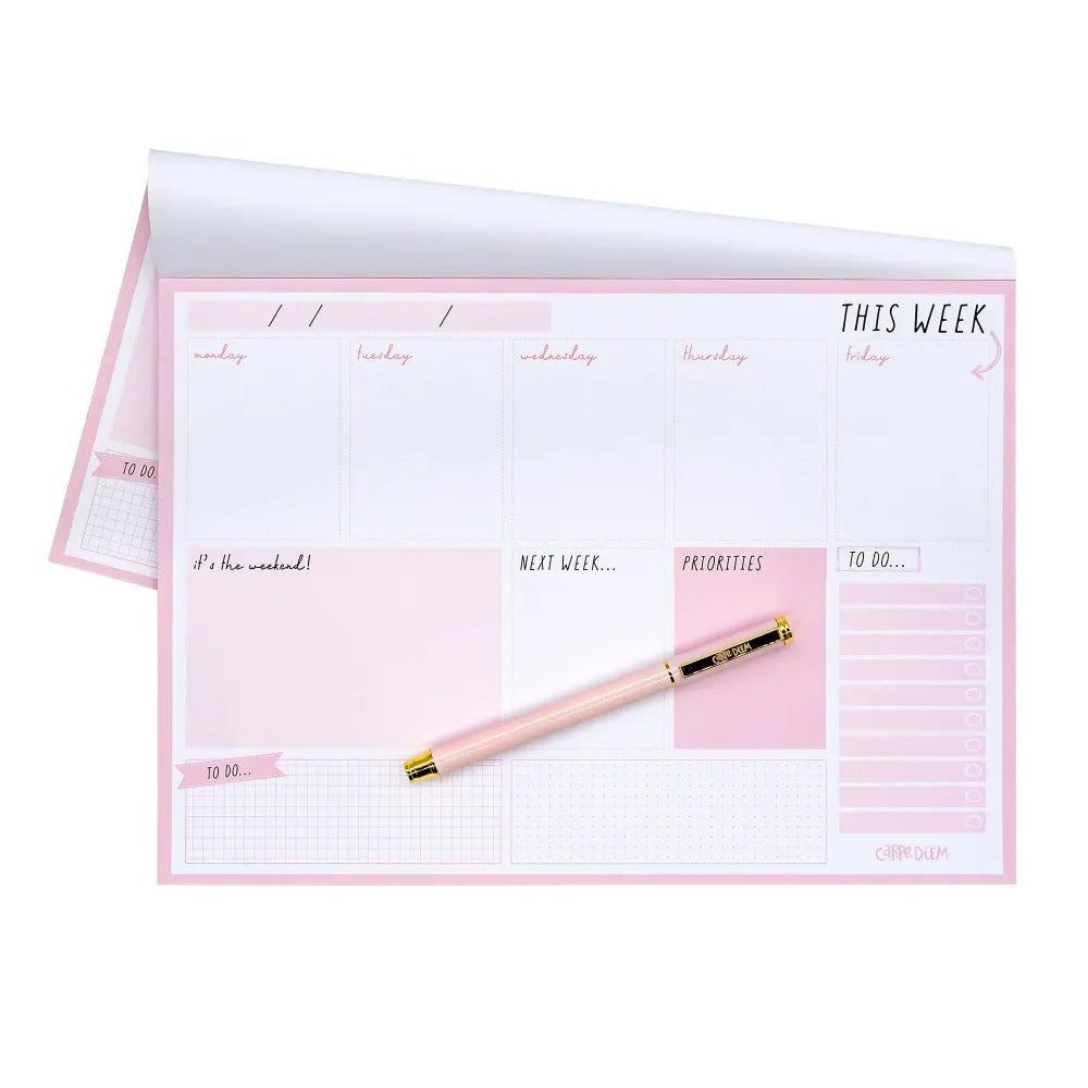 Ballerina Pink Weekly Planner Pad, Sold & Priced Individually