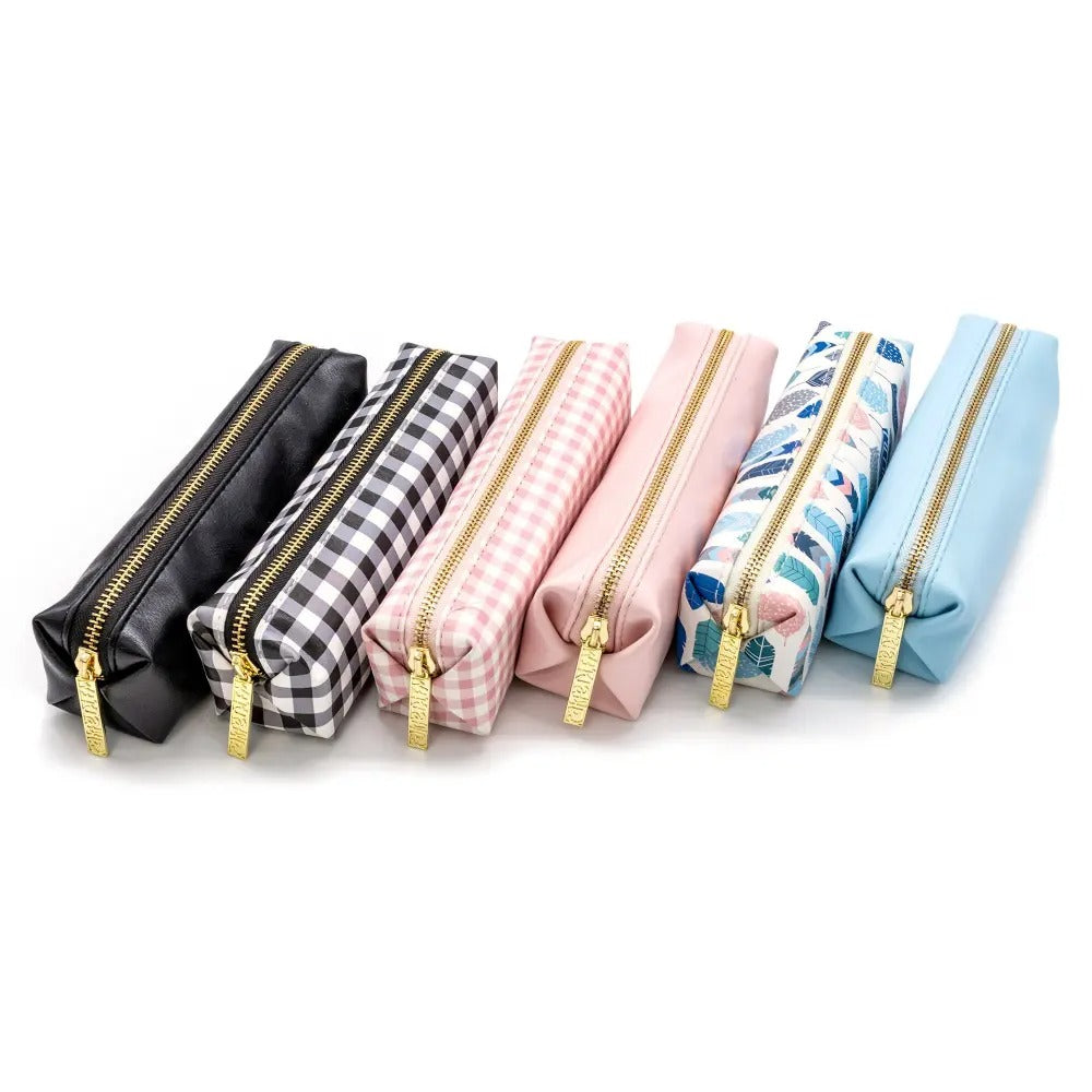 Sky Blue 8" Slim Pencil Case/Pouch, Sold & Priced Individually