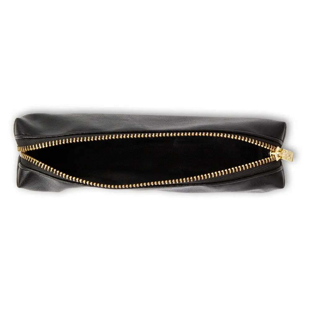 Black 8" Slim Pencil Case/Pouch, Sold & Priced Individually
