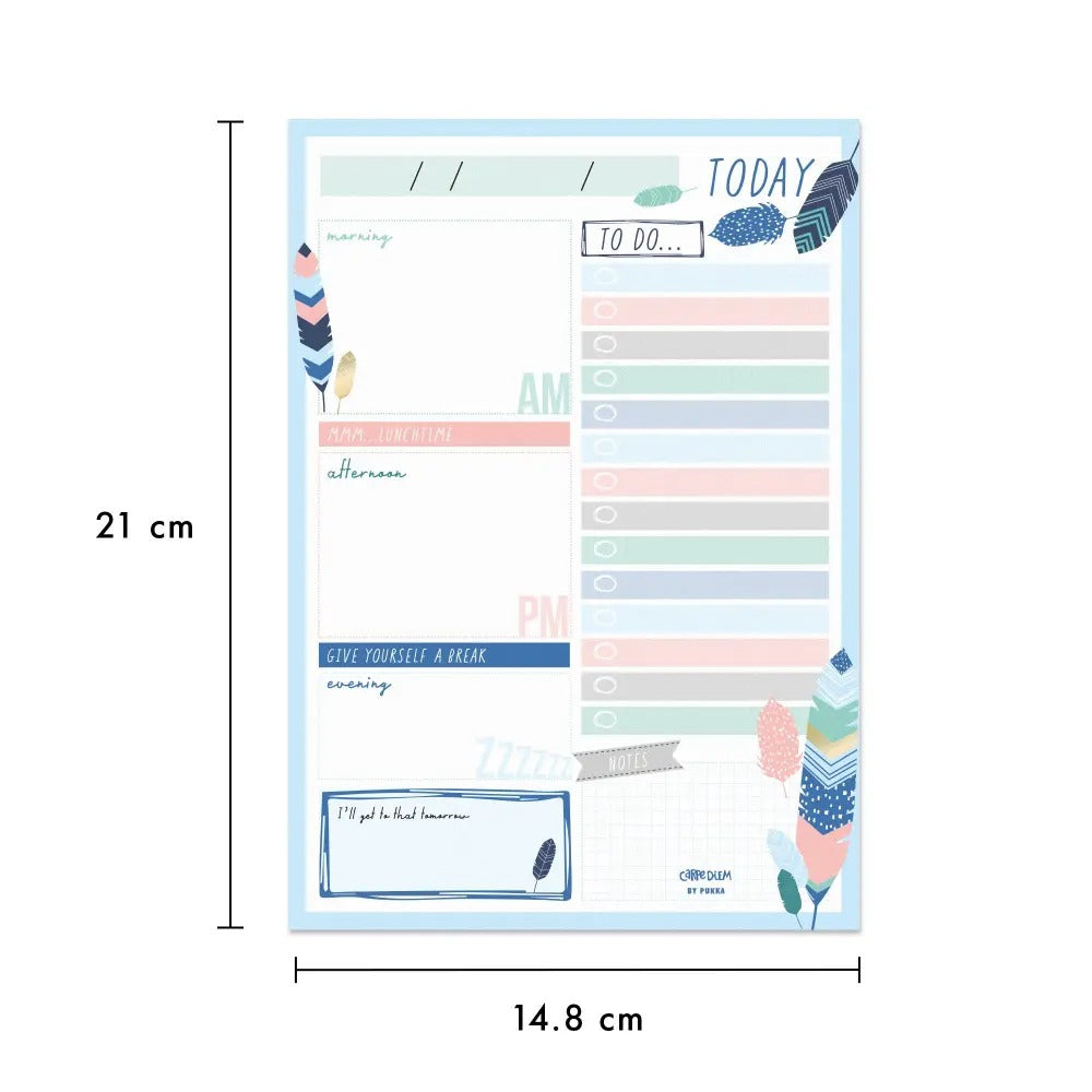 Feathers Daily Planner Pad, Sold & Priced Individually