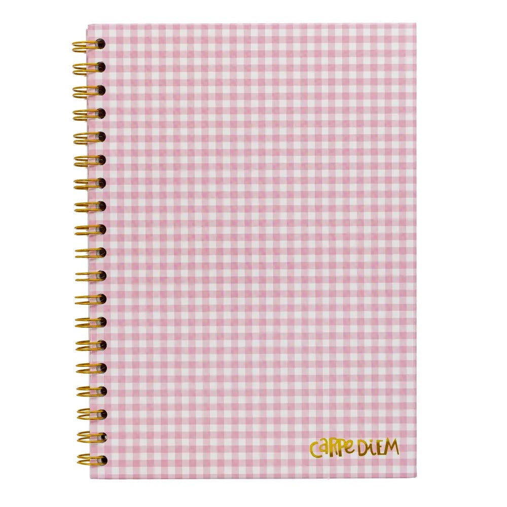 Ballerina Pink Check B5 Hardcover Notebook, Sold & Priced Individually