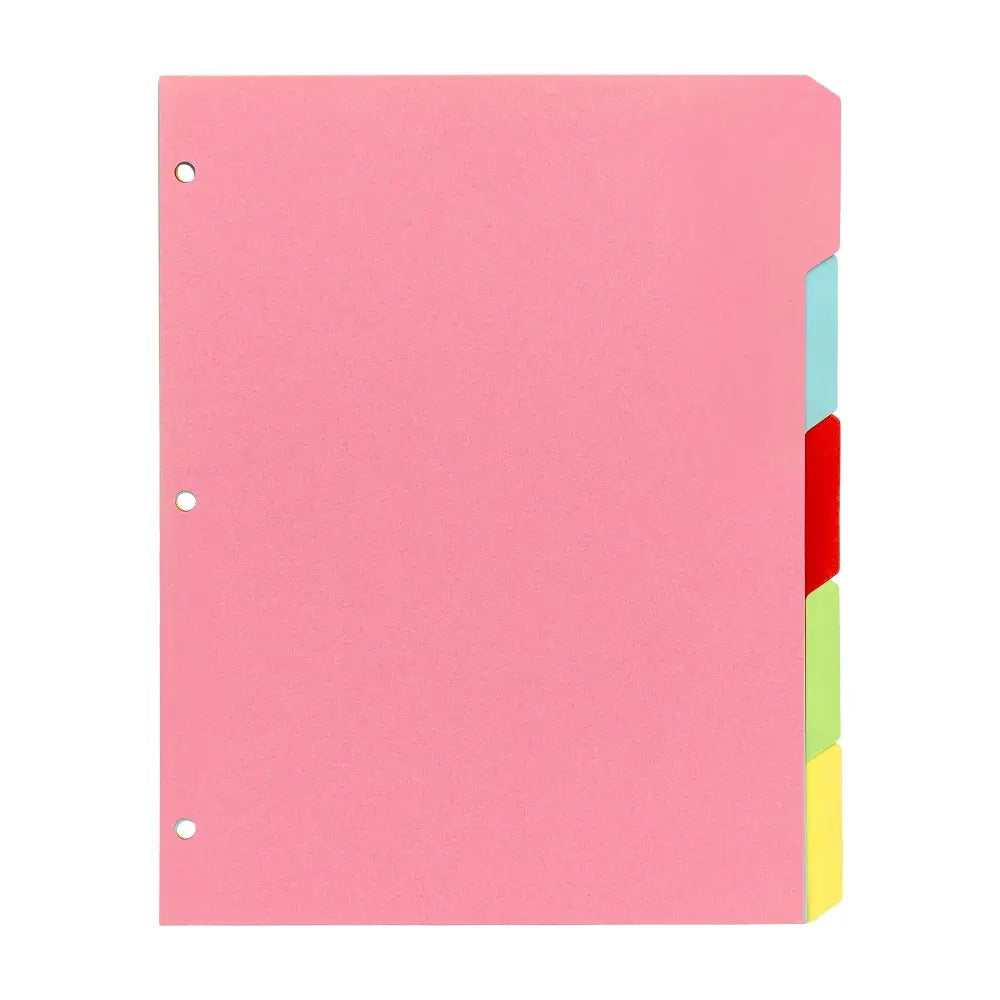 Concord Pastel Divider Letter size 5-Part Multi-color, Sold & Priced Individually