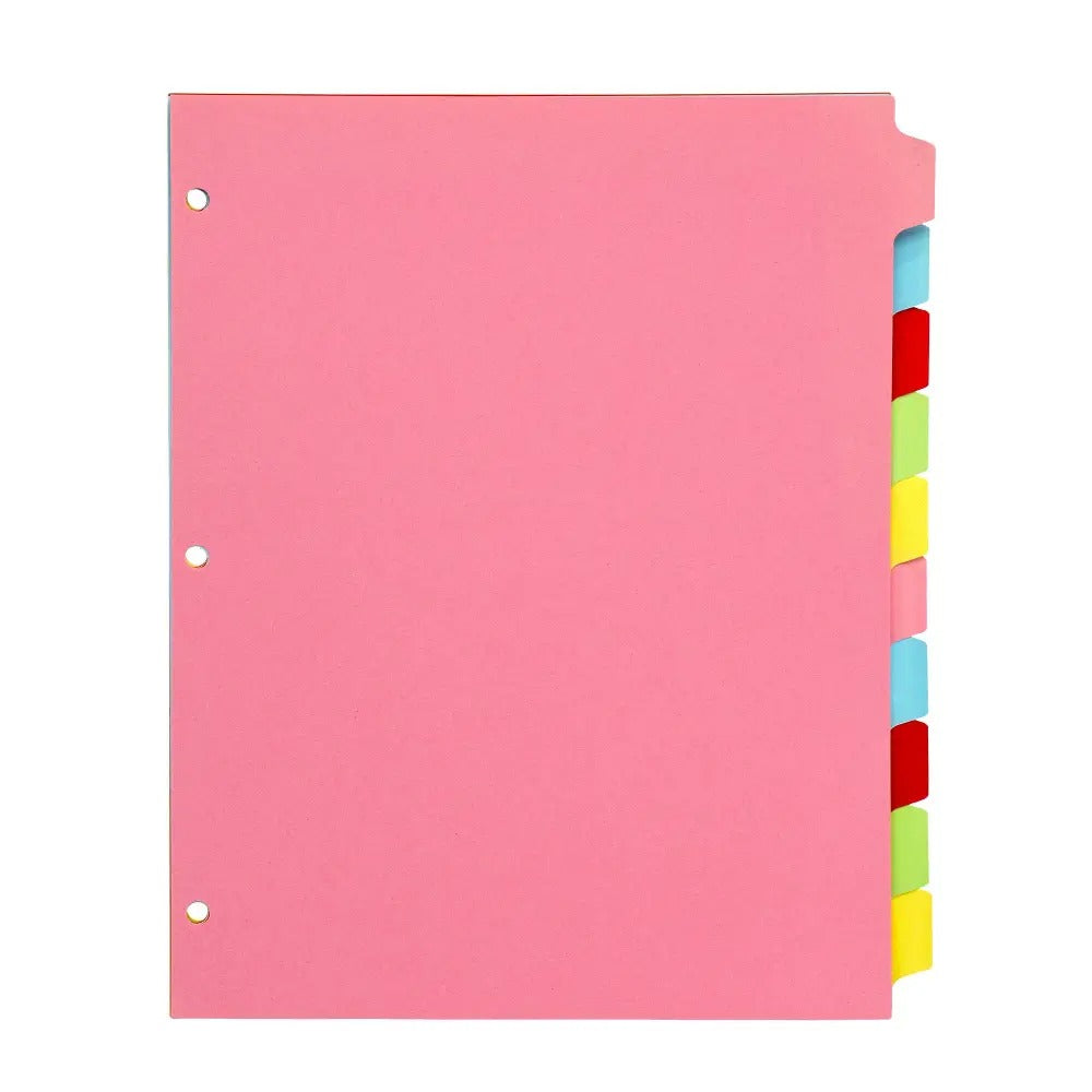 Concord Pastel Divider Letter size 10-Part, Sold & Priced Individually