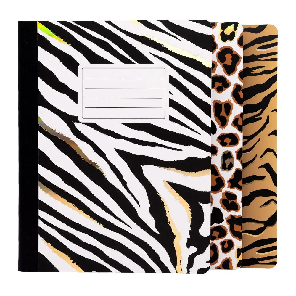 Wild Composition Book 3 Pack, Sold & Priced Individually