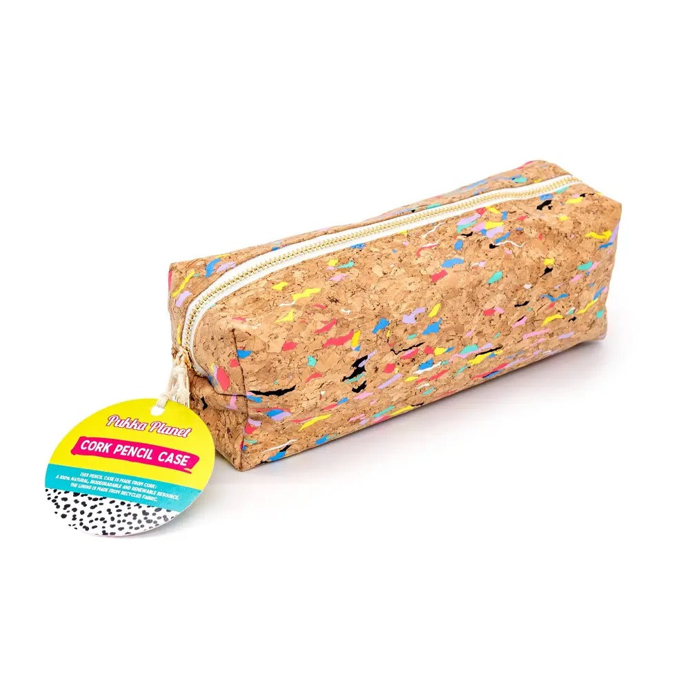 Pukka Planet Cork Pencil Case (Box 48), Sold & Priced Individually