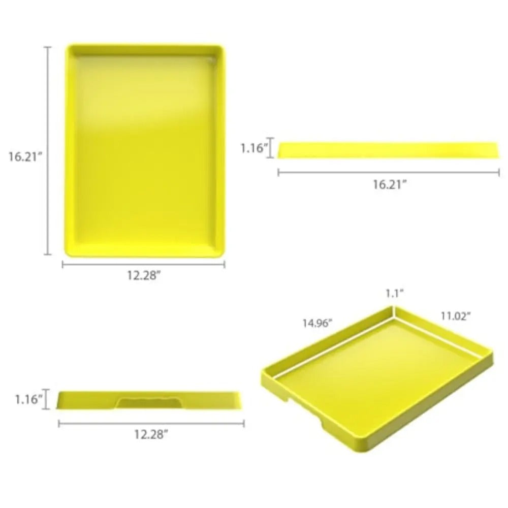 Storex Sorting and Crafts Tray, 12 x 16 Inches, Yellow, 12-Pack