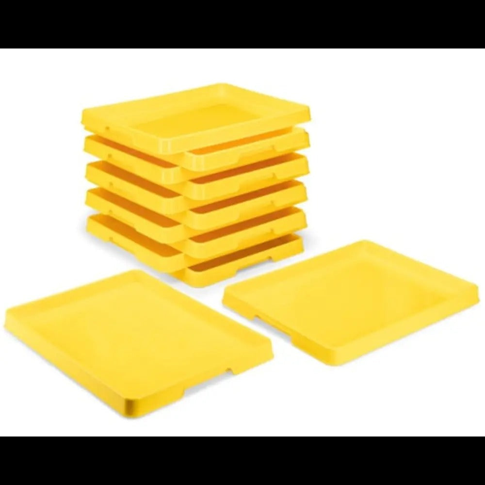 Storex Sorting and Crafts Tray, 12 x 16 Inches, Yellow, 12-Pack