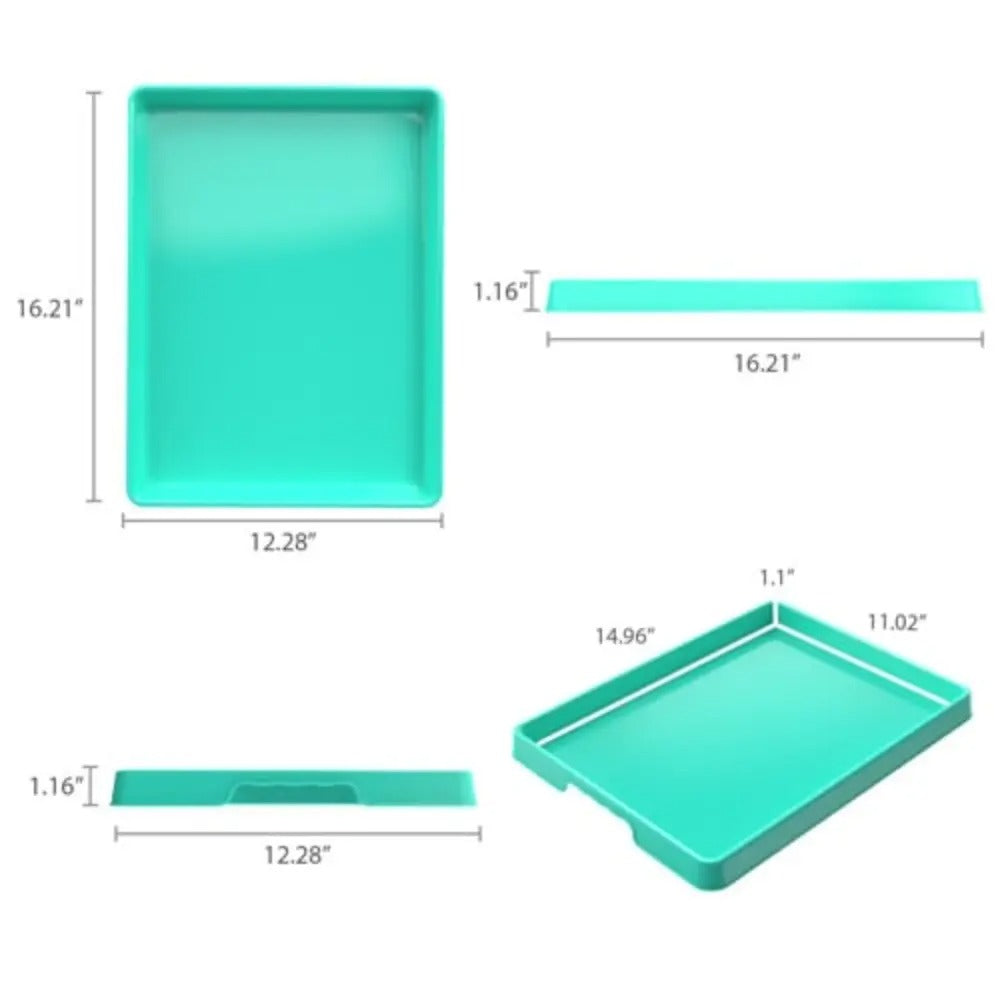 Storex Sorting and Crafts Tray, 12 x 16 Inches, Teal, 12-Pack