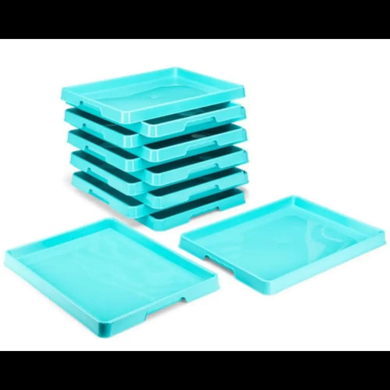 Storex Sorting and Crafts Tray, 12 x 16 Inches, Teal, 12-Pack