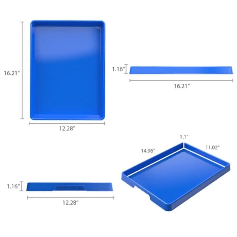 Storex Sorting and Crafts Tray, 12 x 16 Inches, Blue, 12-Pack