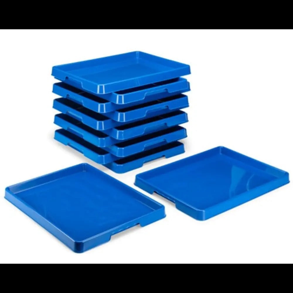 Storex Sorting and Crafts Tray, 12 x 16 Inches, Blue, 12-Pack