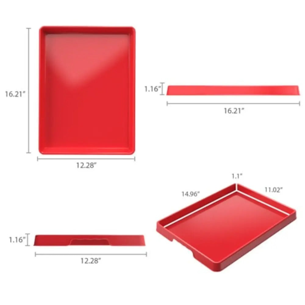 Storex Sorting and Crafts Tray, 12 x 16 Inches, Red, 12-Pack