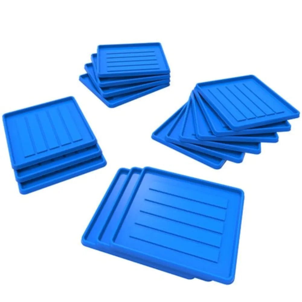 Storex School Locker / Office Cubicle Boot Tray, Blue, 18-Pack